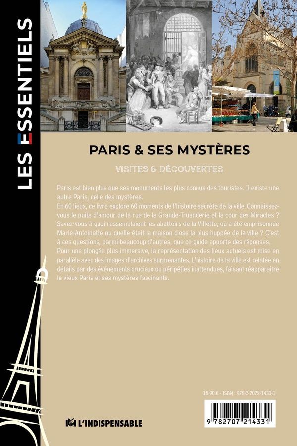 Quatrième de couverture de « Paris et ses mystères : visites & découvertes »