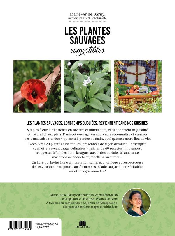 Quatrième de couverture de « Les plantes sauvages comestibles : de la cueillette à l'assiette »