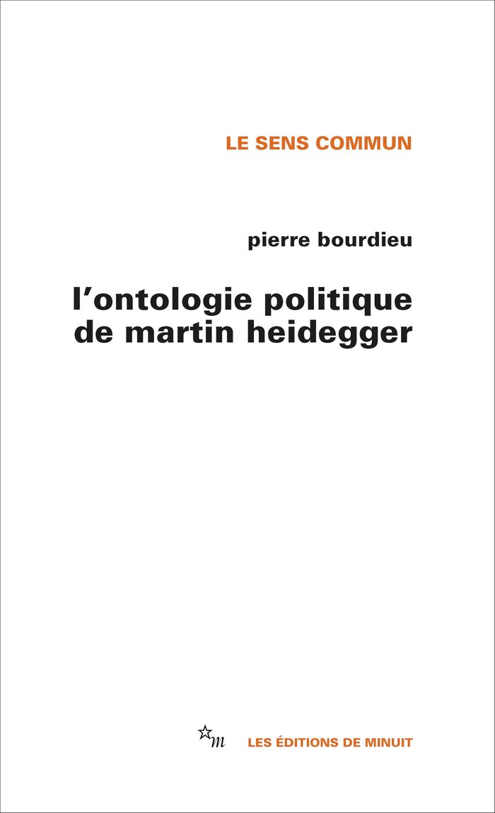 Couverture du livre « L'ONTOLOGIE POLITIQUE DE MARTIN HEIDEGGER » de Pierre Bourdieu, librairie Les Contes Infusés à Corte