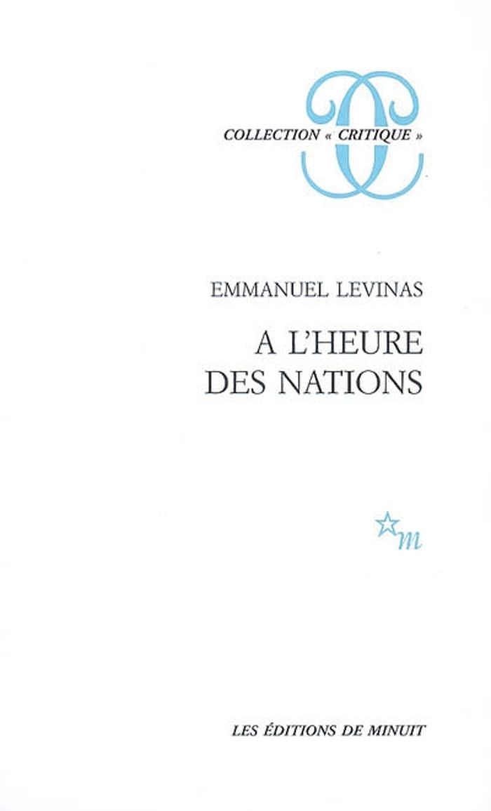 Couverture du livre « A L HEURE DES NATIONS » de Emmanuel Levinas, librairie Les Contes Infusés à Corte