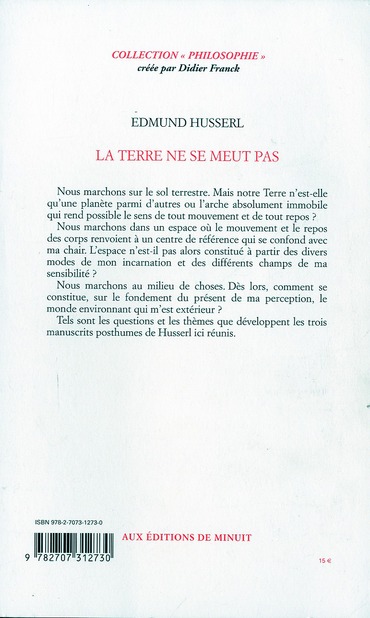 Quatrième de couverture de « LA TERRE NE SE MEUT PAS »