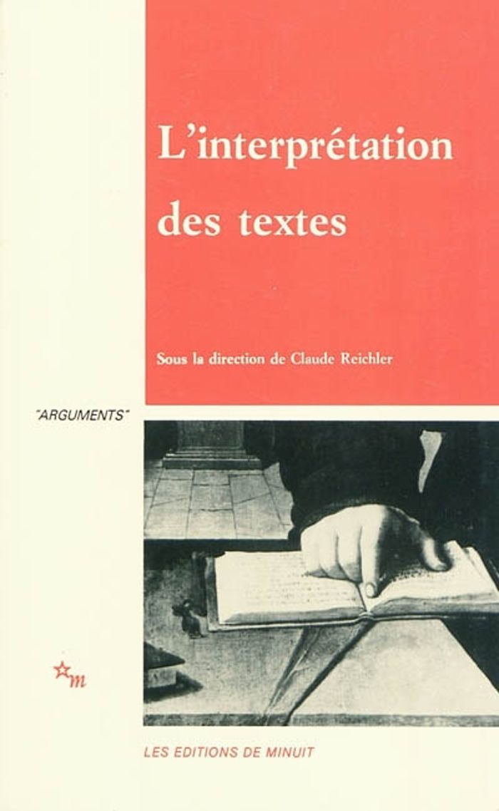 Couverture du livre « L'INTERPRETATION DES TEXTES » de Jean Molino, librairie Les Contes Infusés à Corte
