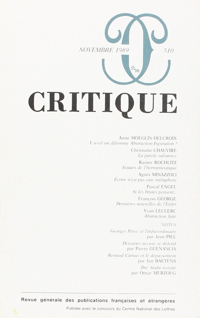 Couverture du livre « CRITIQUE 167 » de Collectif, librairie Les Contes Infusés à Corte