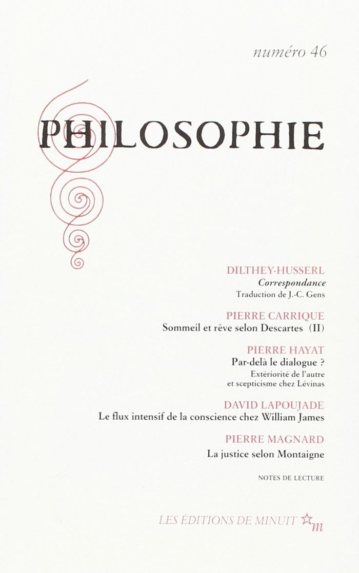 Couverture du livre « PHILOSOPHIE 46 » de Collectif, librairie Les Contes Infusés à Corte
