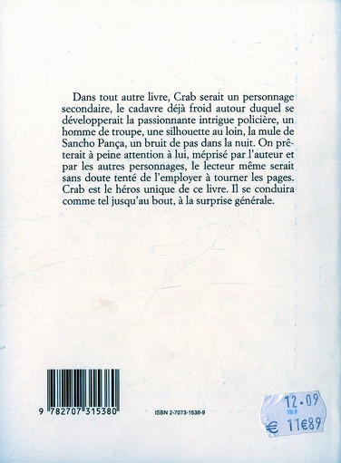 Quatrième de couverture de « UN FANTOME »