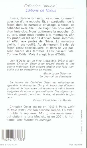 Quatrième de couverture de « LOIN D'ODILE »