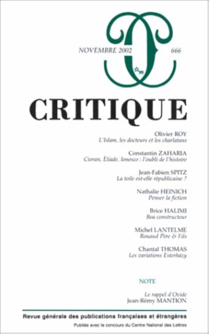 Couverture du livre « REVUE CRITIQUE 666 » de Collectif, librairie Les Contes Infusés à Corte