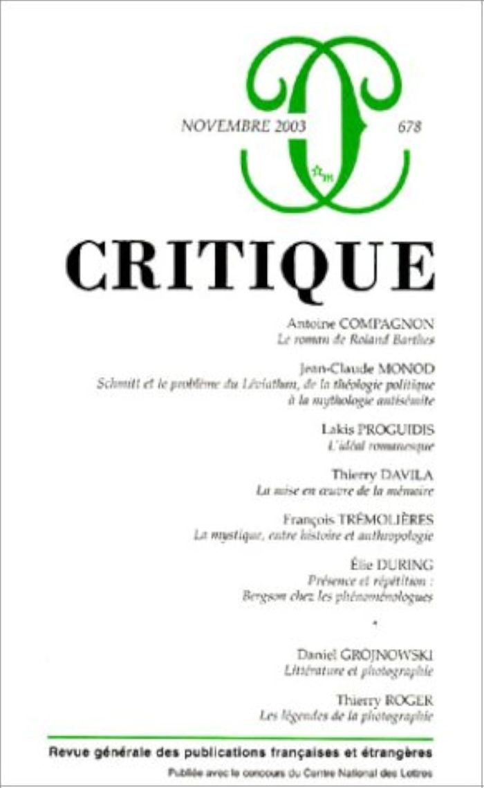 Couverture du livre « REVUE CRITIQUE 678 » de Collectif, librairie Les Contes Infusés à Corte