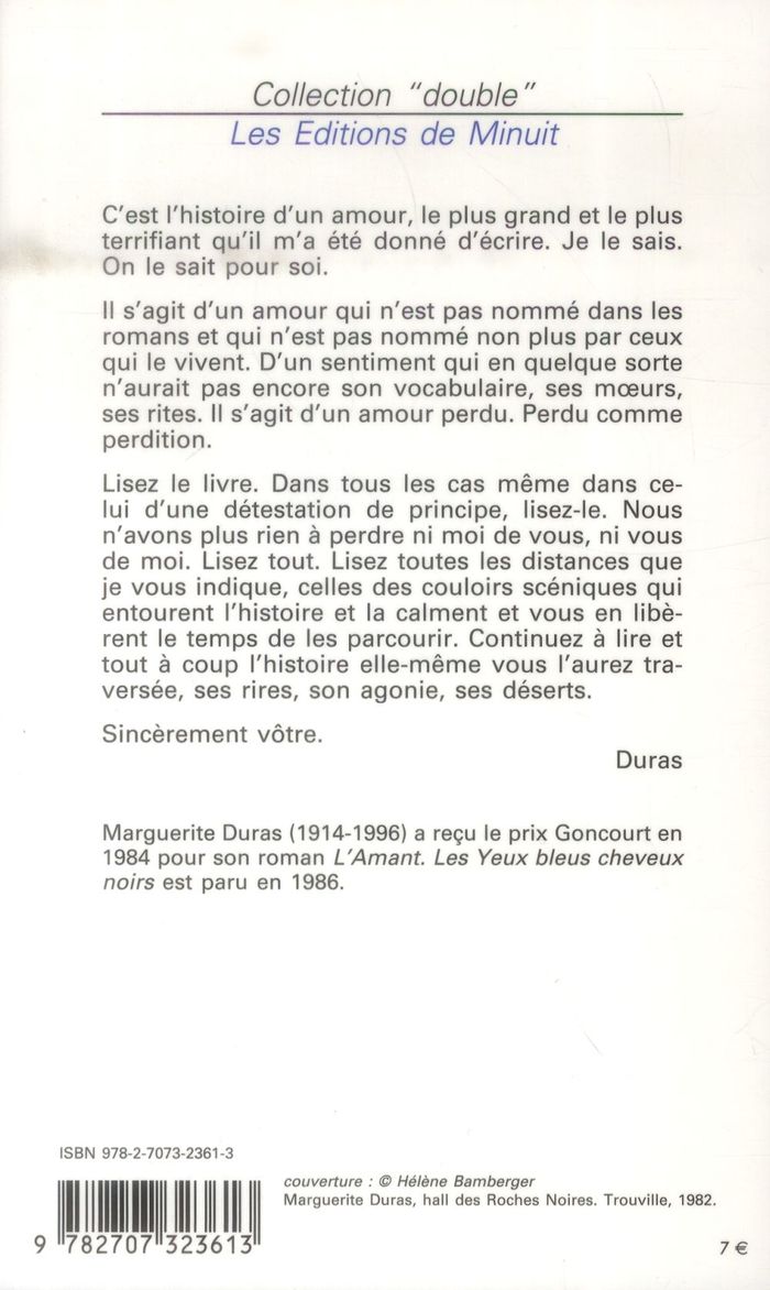 Quatrième de couverture de « Les yeux bleus cheveux noirs »
