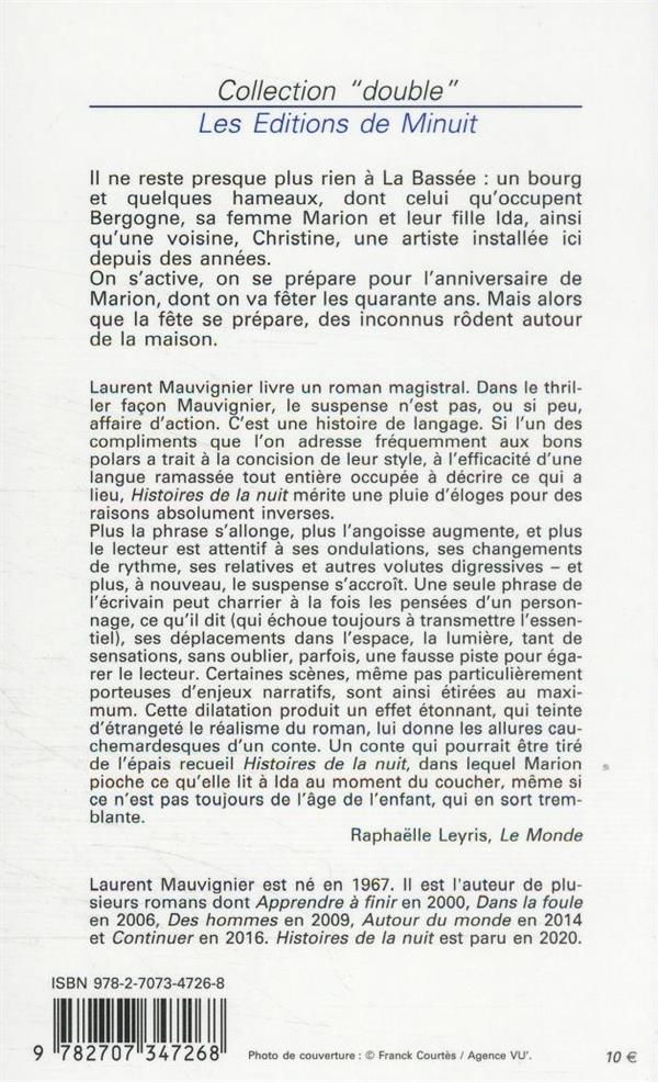 Quatrième de couverture de « HISTOIRES DE LA NUIT »