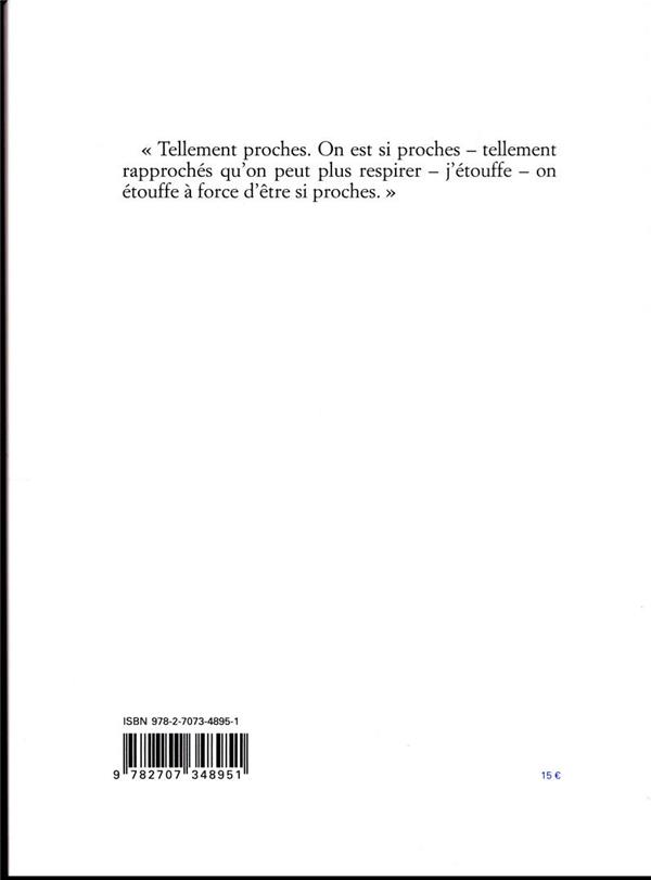 Quatrième de couverture de « Proches : théâtre »