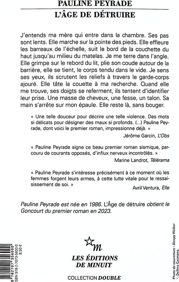 Quatrième de couverture de « L'âge de détruire »