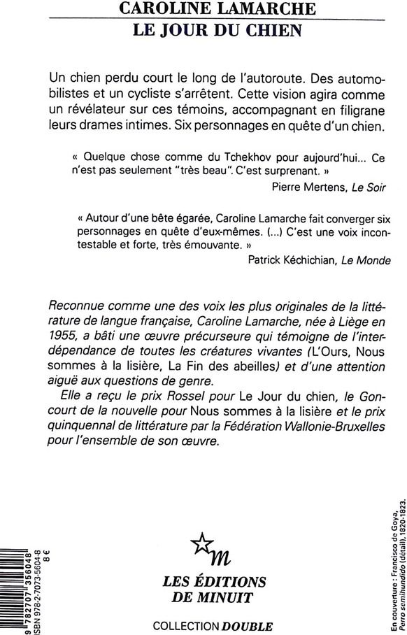 Quatrième de couverture de « Le jour du chien »