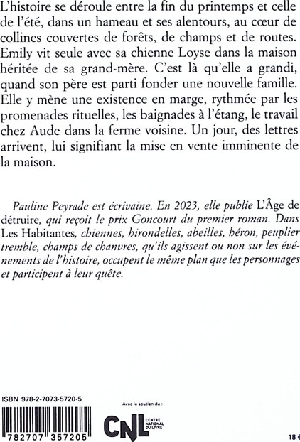 Quatrième de couverture de « LES HABITANTES »