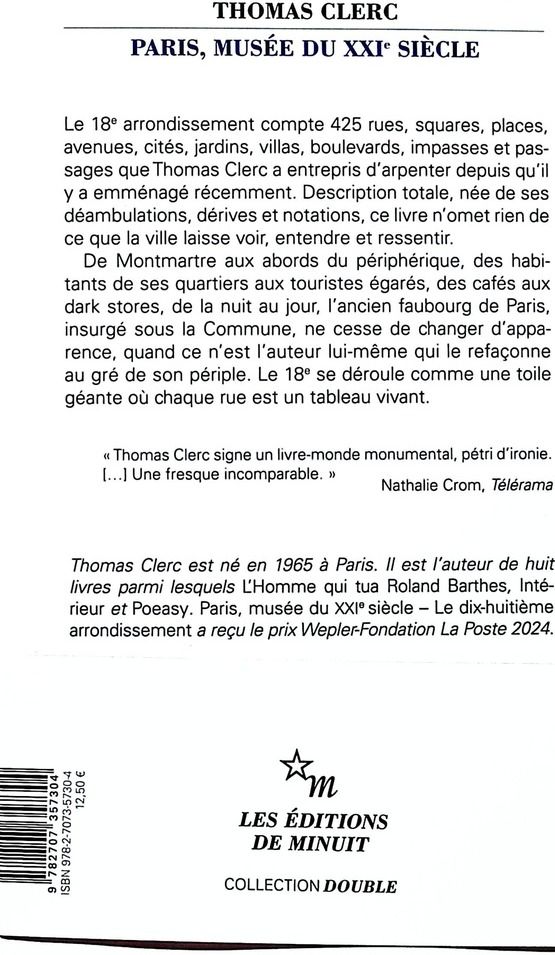 Quatrième de couverture de « Paris, musée du XXIe siècle : le dix-huitième arrondissement »