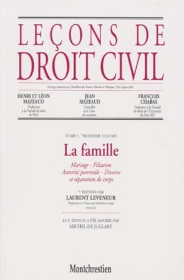 Couverture du livre « LA FAMILLE - 7EME EDITION - VOL01 » de L. Leveneur, librairie Les Contes Infusés à Corte
