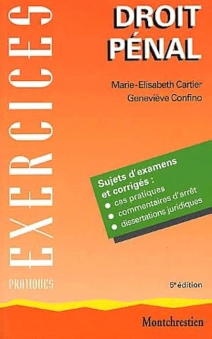 Couverture du livre « DROIT PENAL GENERAL - 5EME EDITION » de Genevieve Confino, librairie Les Contes Infusés à Corte