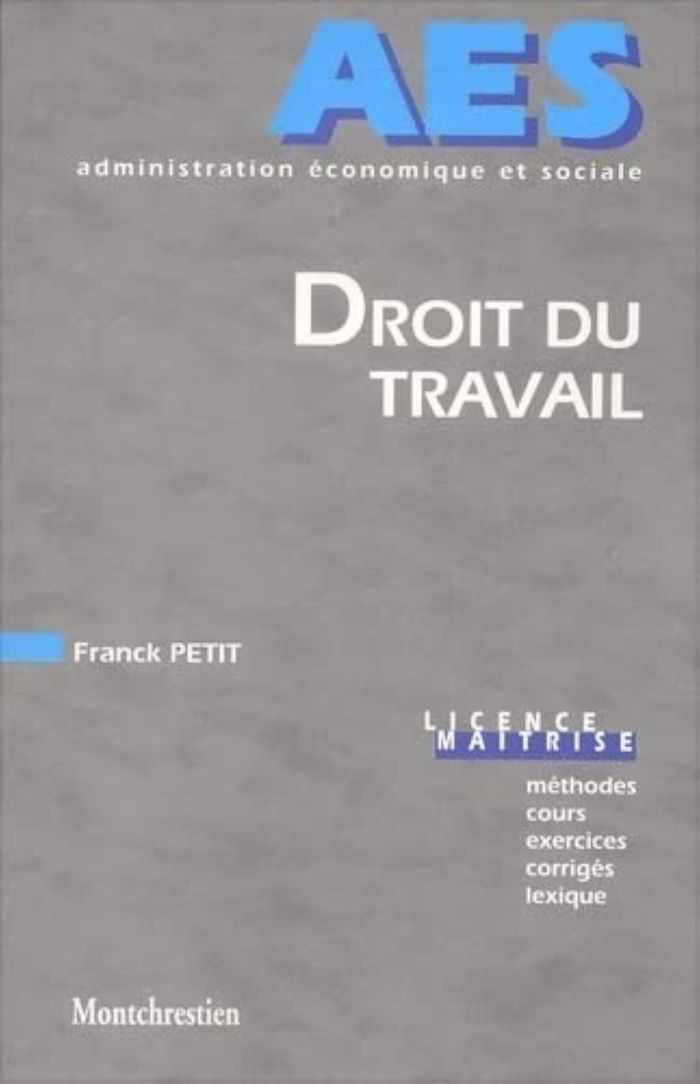 Couverture du livre « DROIT DU TRAVAIL » de F. Petit, librairie Les Contes Infusés à Corte