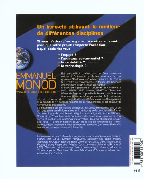 Quatrième de couverture de « LA METHODE BUSINESS PLAN POUR LA GESTION DE VOS PROJETS »
