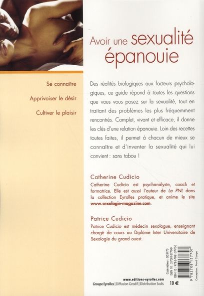 Quatrième de couverture de « AVOIR UNE SEXUALITE EPANOUIE »