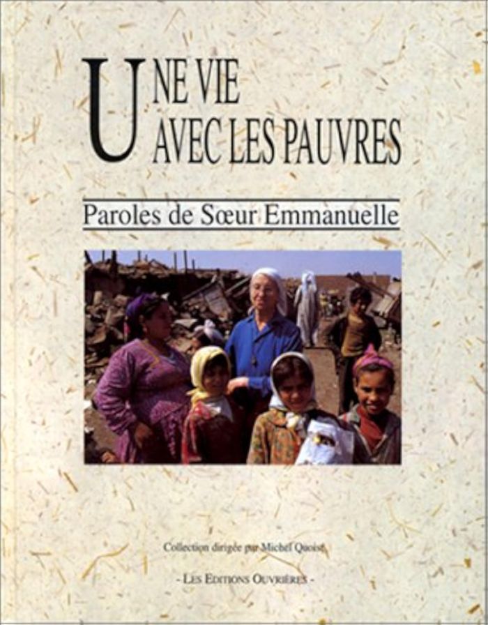 Couverture du livre « UNE VIE AVEC LES PAUVRES - PAROLES DE SOEUR EMMANUELLE » de Michel Quoist, librairie Les Contes Infusés à Corte