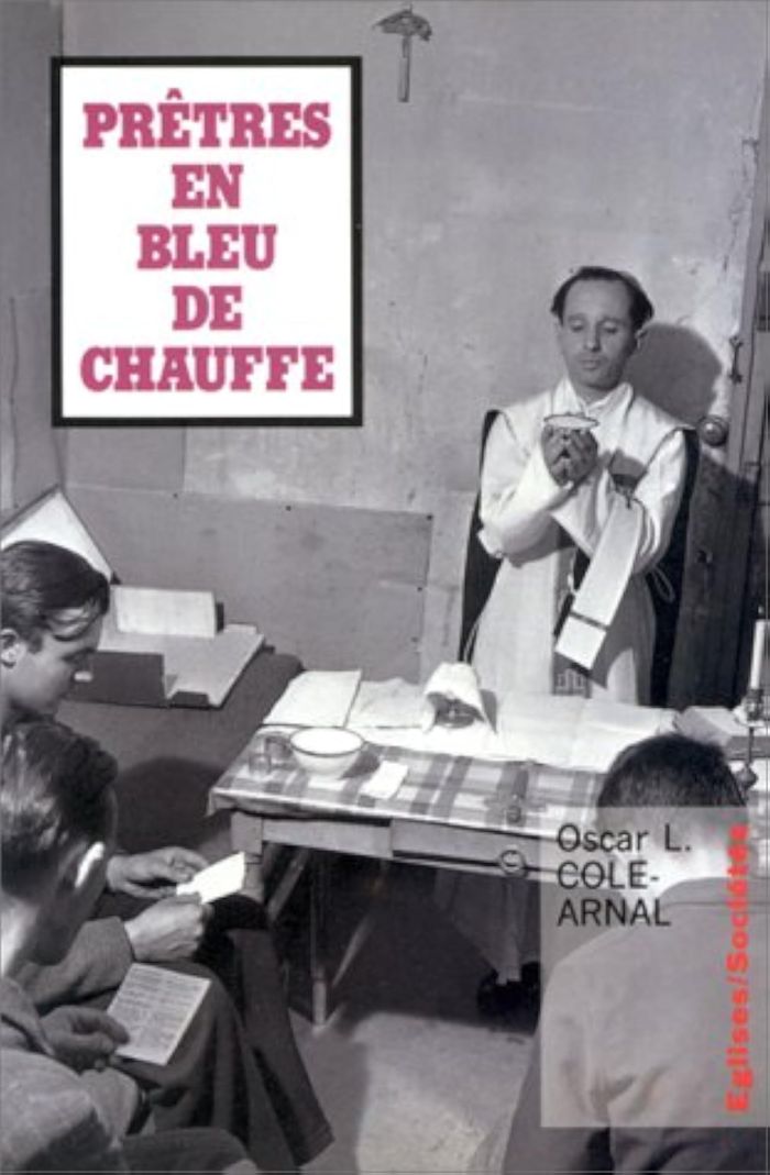 Couverture du livre « PRETRES EN BLEU DE CHAUFFE » de Cole-Arnal Oscar L., librairie Les Contes Infusés à Corte