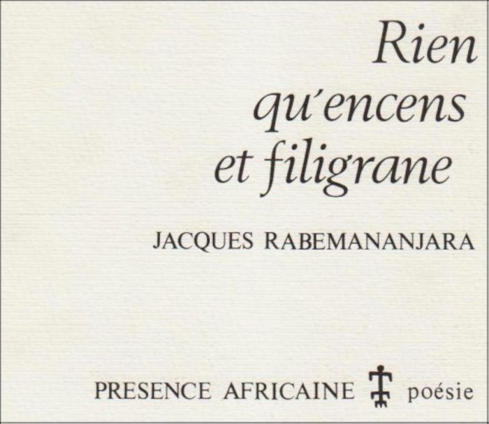 Couverture du livre « RIEN QU'ENCENS ET FILIGRANE » de Rabemananjara Jacque, librairie Les Contes Infusés à Corte