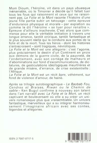 Quatrième de couverture de « LA FOLIE ET LA MORT »