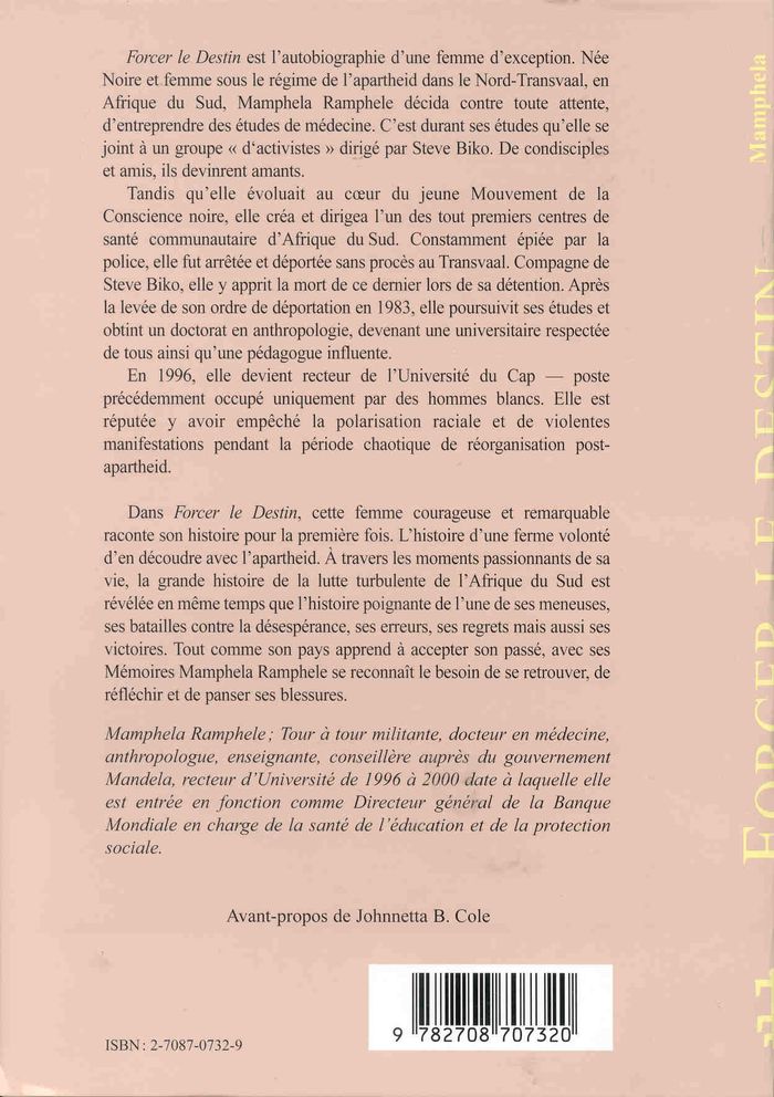 Quatrième de couverture de « FORCER LE DESTIN »