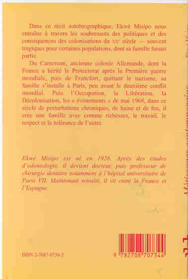 Quatrième de couverture de « METISSAGES CONTEMPORAINS »