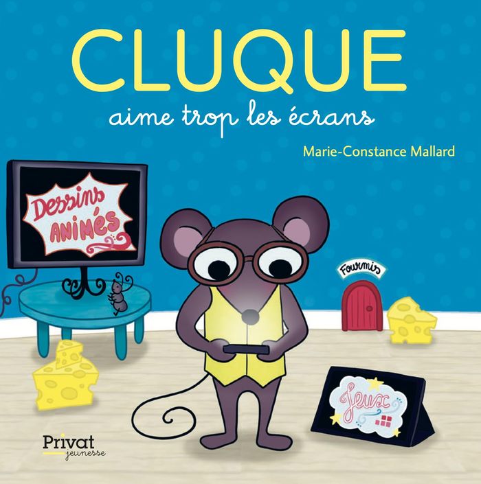Couverture du livre « Cluque : aime trop les écrans » de Marie-Constance Mallard, librairie Les Contes Infusés à Corte