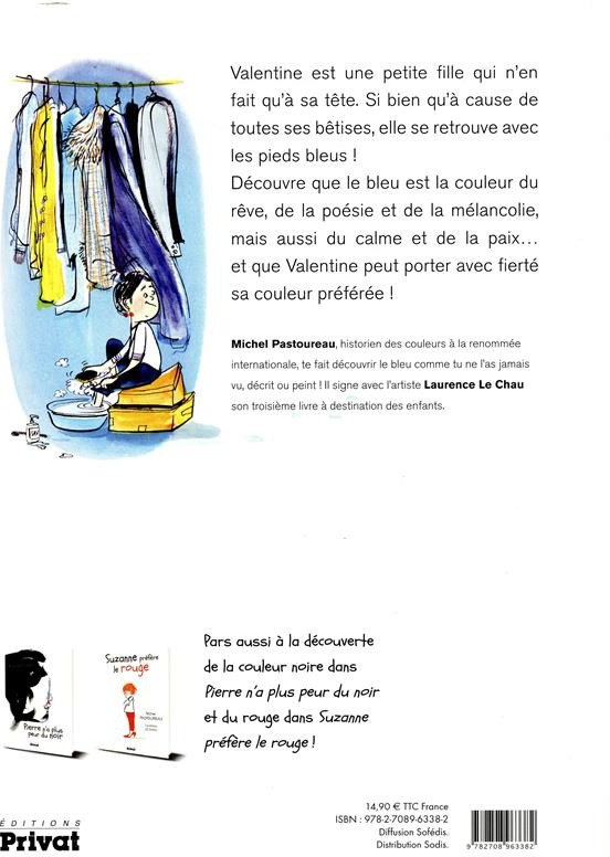 Quatrième de couverture de « Valentine a les pieds bleus »
