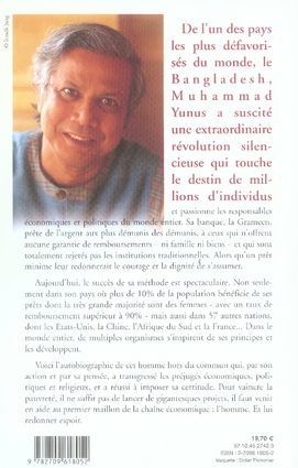 Quatrième de couverture de « VERS UN MONDE SANS PAUVRETE - BANQUIER DES PAUVRES »