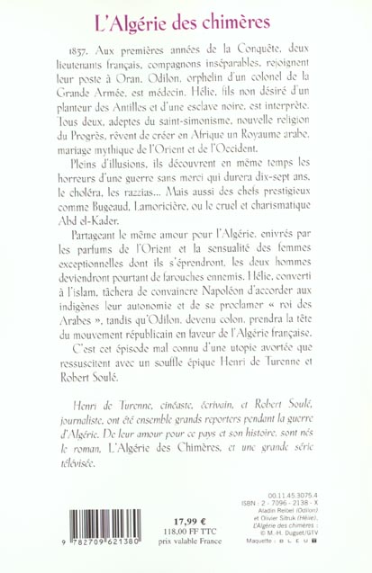 Quatrième de couverture de « L'ALGERIE DES CHIMERES »