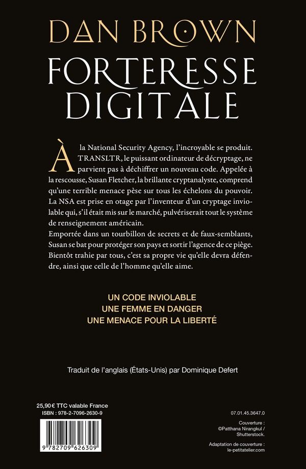 Quatrième de couverture de « Forteresse digitale : roman »