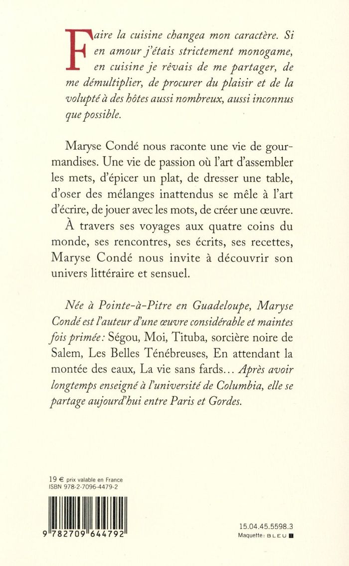 Quatrième de couverture de « Mets et merveilles »