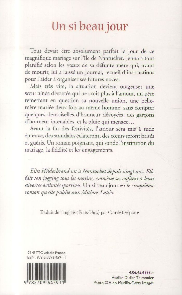 Quatrième de couverture de « Un si beau jour : roman »