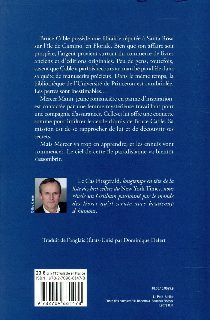 Quatrième de couverture de « Le cas Fitzgerald : roman »