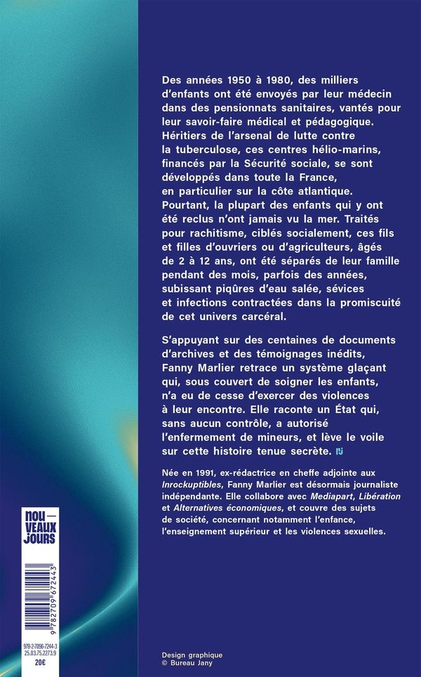 Quatrième de couverture de « Les enfants sacrifiés des pensionnats sanitaires : enquête sur un passé oublié »