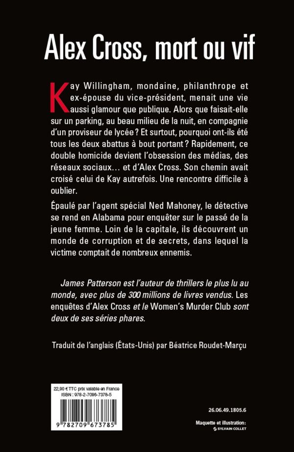Quatrième de couverture de « ALEX CROSS MORT OU VIF »
