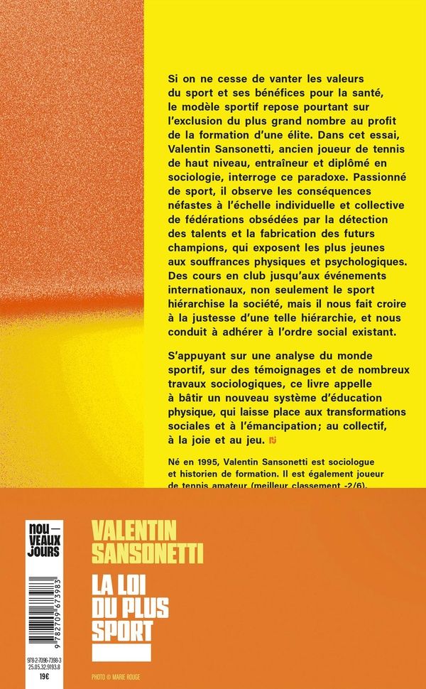 Quatrième de couverture de « La loi du plus sport : comment l'éducation sportive nous entraîne au capitalisme et à la domination »