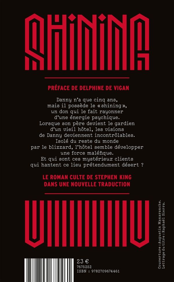 Quatrième de couverture de « Shining : roman »