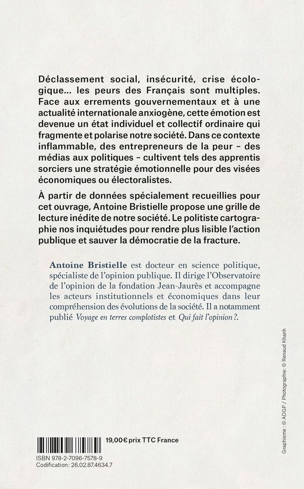 Quatrième de couverture de « Les entrepreneurs de la peur : quand les émotions nous gouvernent »