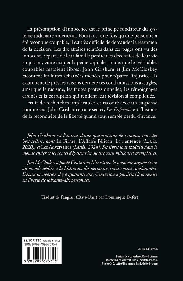 Quatrième de couverture de « Les enfermés : Dix erreurs judiciaires, dix combats pour la liberté »