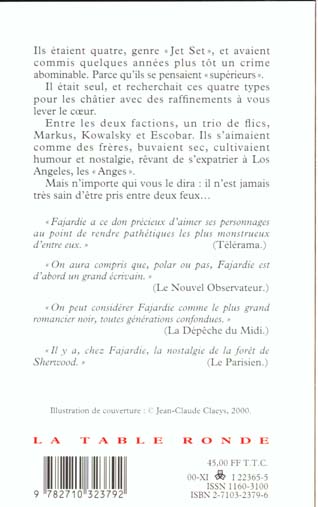Quatrième de couverture de « L'ADIEU AUX ANGES »