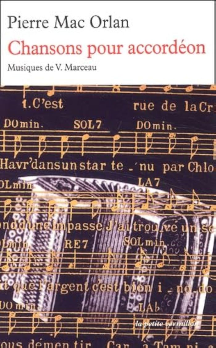 Couverture du livre « CHANSONS POUR ACCORDEON » de Mac Orlan Pierre, librairie Les Contes Infusés à Corte