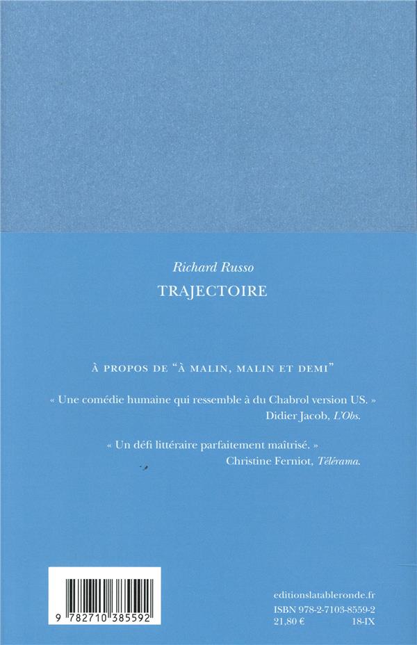 Quatrième de couverture de « Trajectoire : nouvelles »