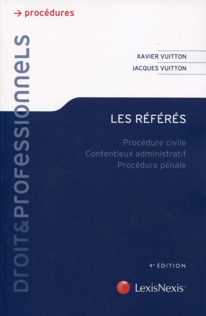 Couverture du livre « LES REFERES » de Vuitton, librairie Les Contes Infusés à Corte