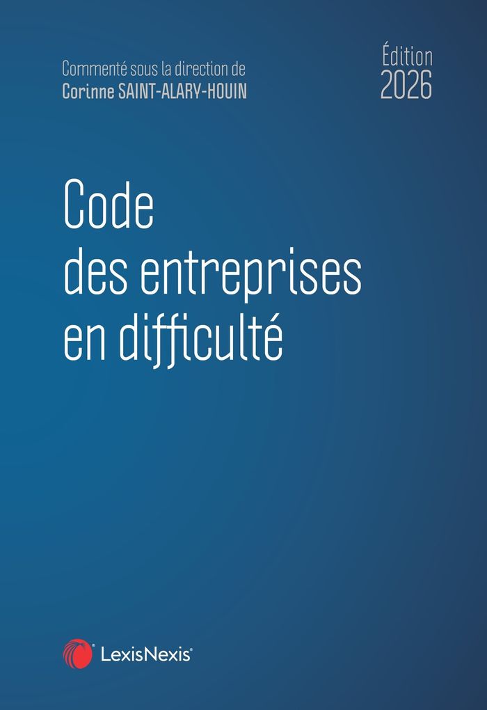 Couverture du livre « Code des entreprises en difficulté, 2026 » de France, librairie Les Contes Infusés à Corte