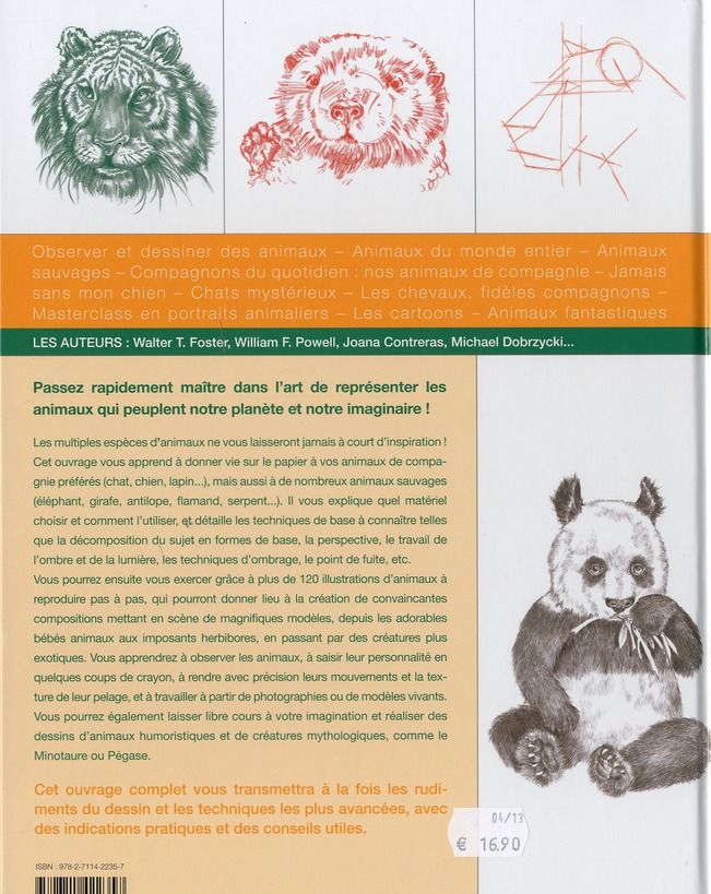 Quatrième de couverture de « DESSINER MODE D'EMPLOI : LES ANIMAUX »